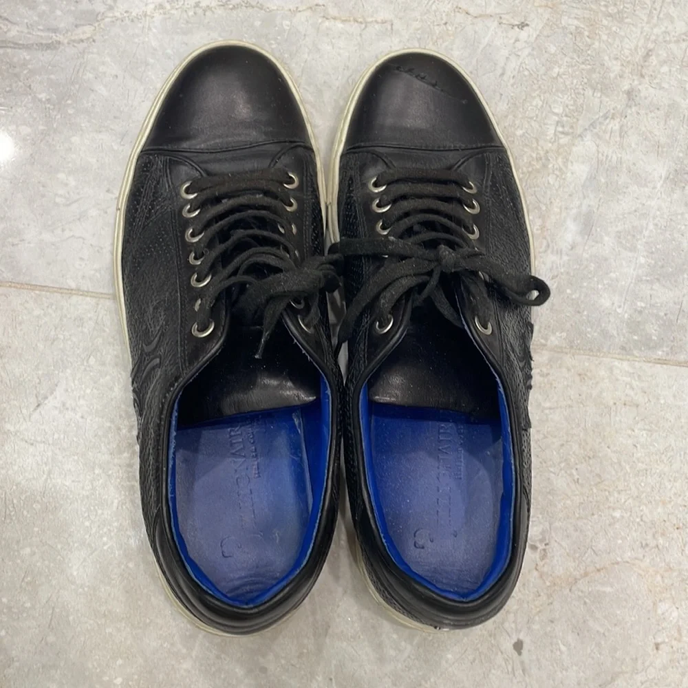 Billionaire Couture Men's Black Calf Leather Laced-up Sneakers - EU 43 - Picture 3 of 11